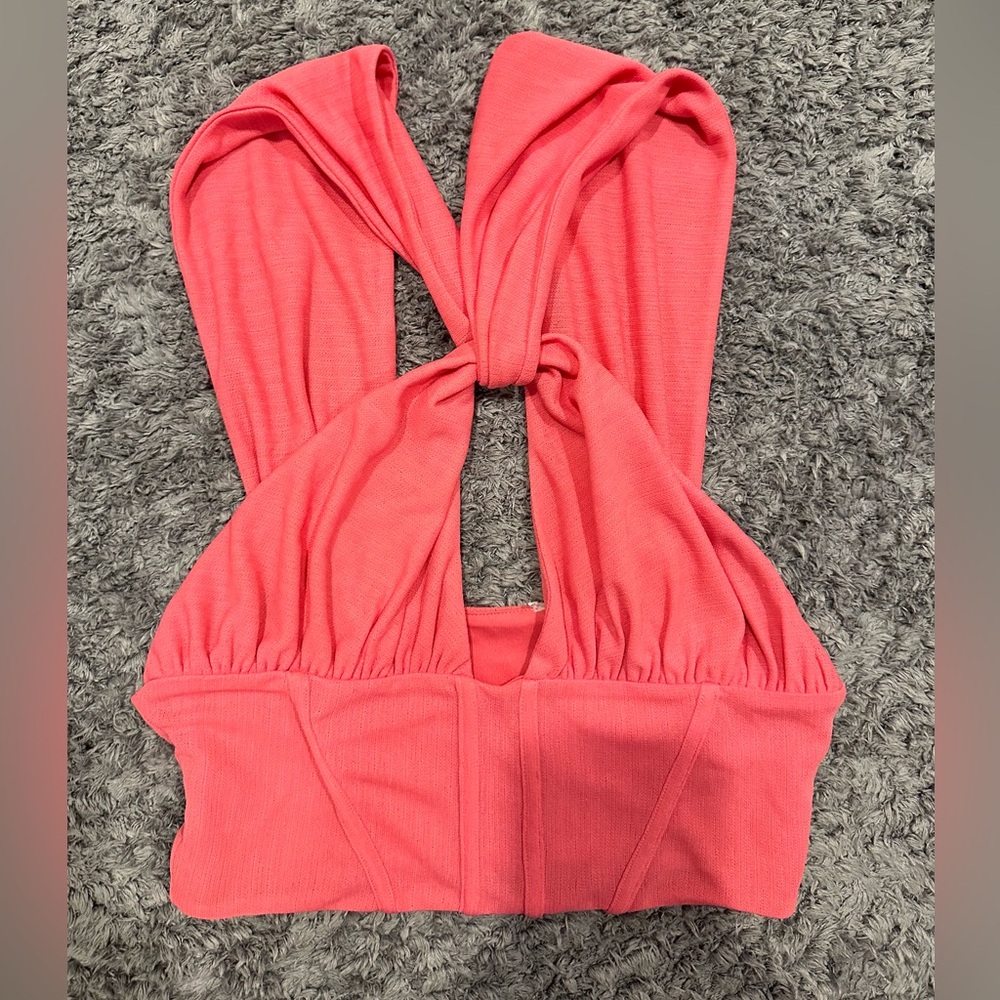 ZARA pink Ruched style corset top - Picture 5 of 6